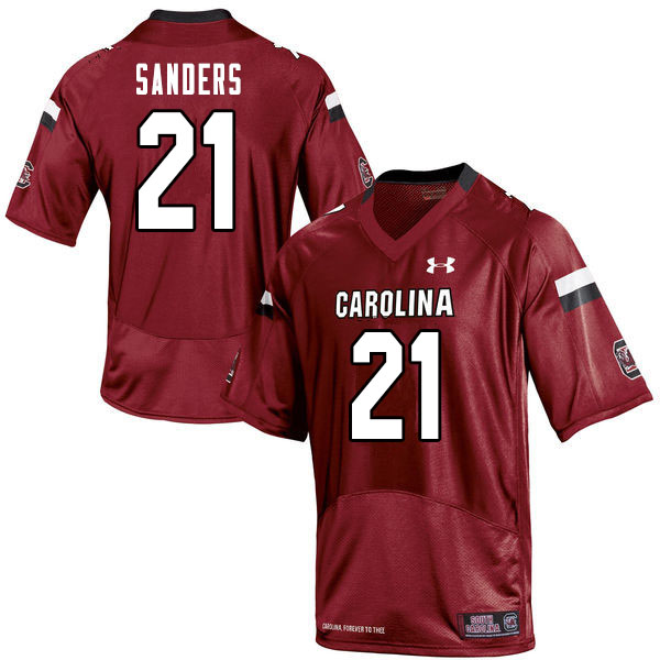 Men #21 Shilo Sanders South Carolina Gamecocks College Football Jerseys Sale-Garnet